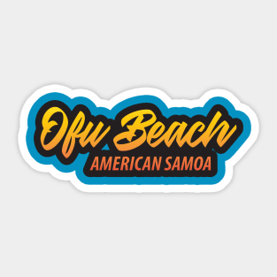 Ofu Beach American Samoa Sunset Islands Sticker